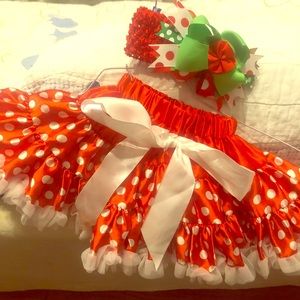 3 months girls Minnie style tutu & fancy headband